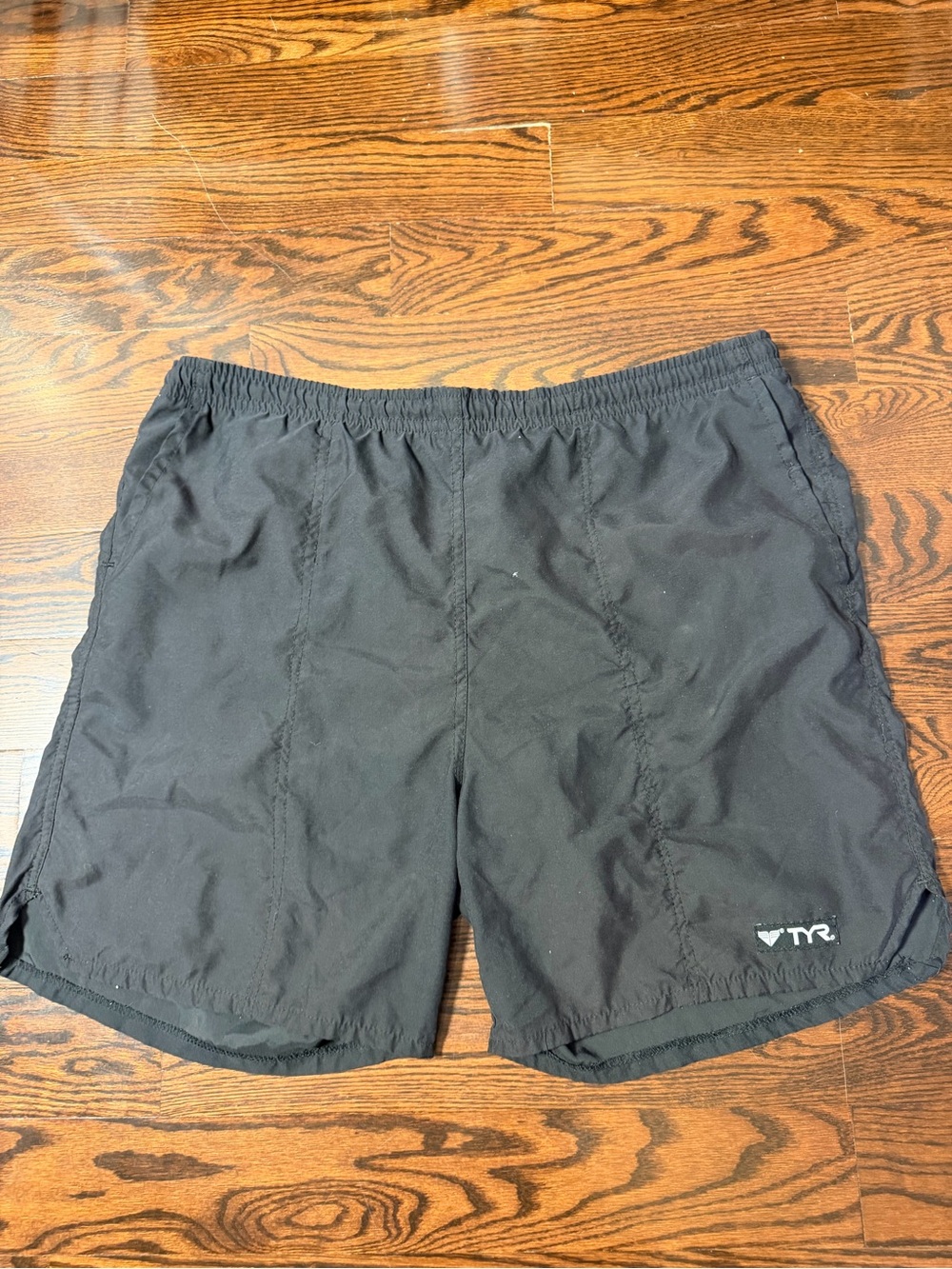 Tyr Athletic Shorts Men’s Size XL Black Elastic Drawstring Jogging Running Gear